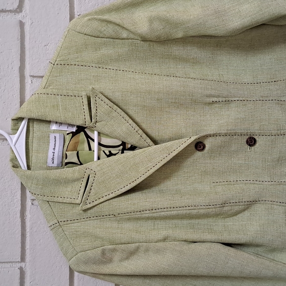 Alfred Dunner Green Lined BlazerJacket. Size 12P NWOT - Picture 2 of 7